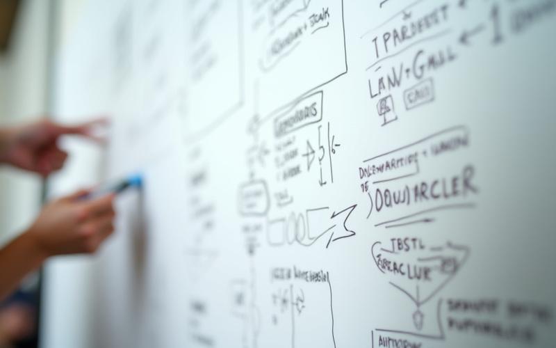 Ideen-Brainstorming am Whiteboard