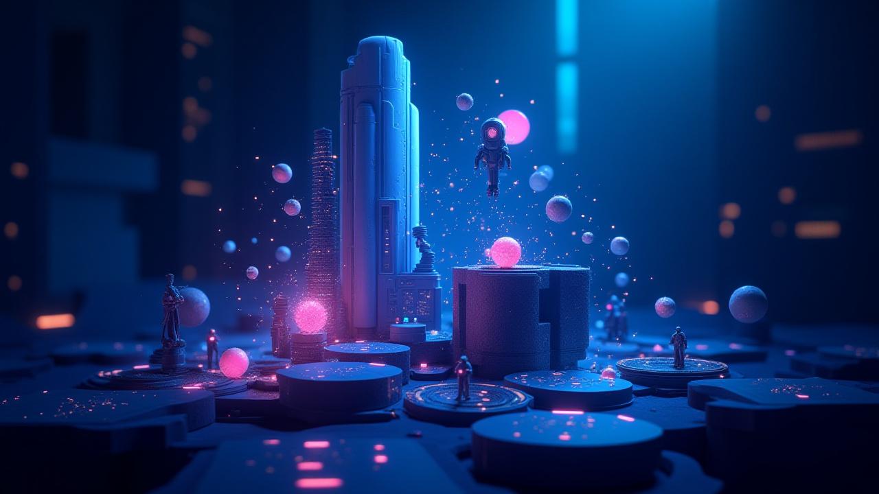 Visuelle Collage von nutzergenerierten Inhalten, Leveln und Charakteren